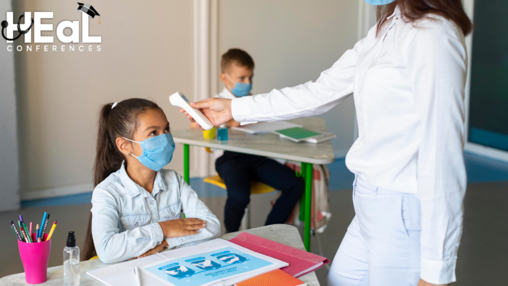 Students in a classroom benefiting from school-based health services, a focus of Healthcare & Education Leadership Conferences